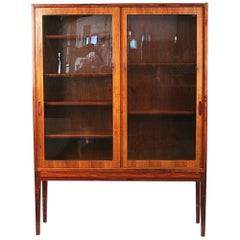 Vintage Danish Rosewood and Glass Cabinet