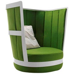 Toupie Lounge Chair by Nieves Contreras, Contemporary High Back Swivel Chair 12