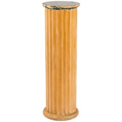Italian Carved Wood Fluted Pedestal