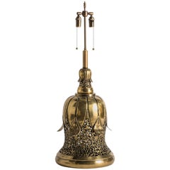 Large  Brass Middle Eastern Table  Lamp