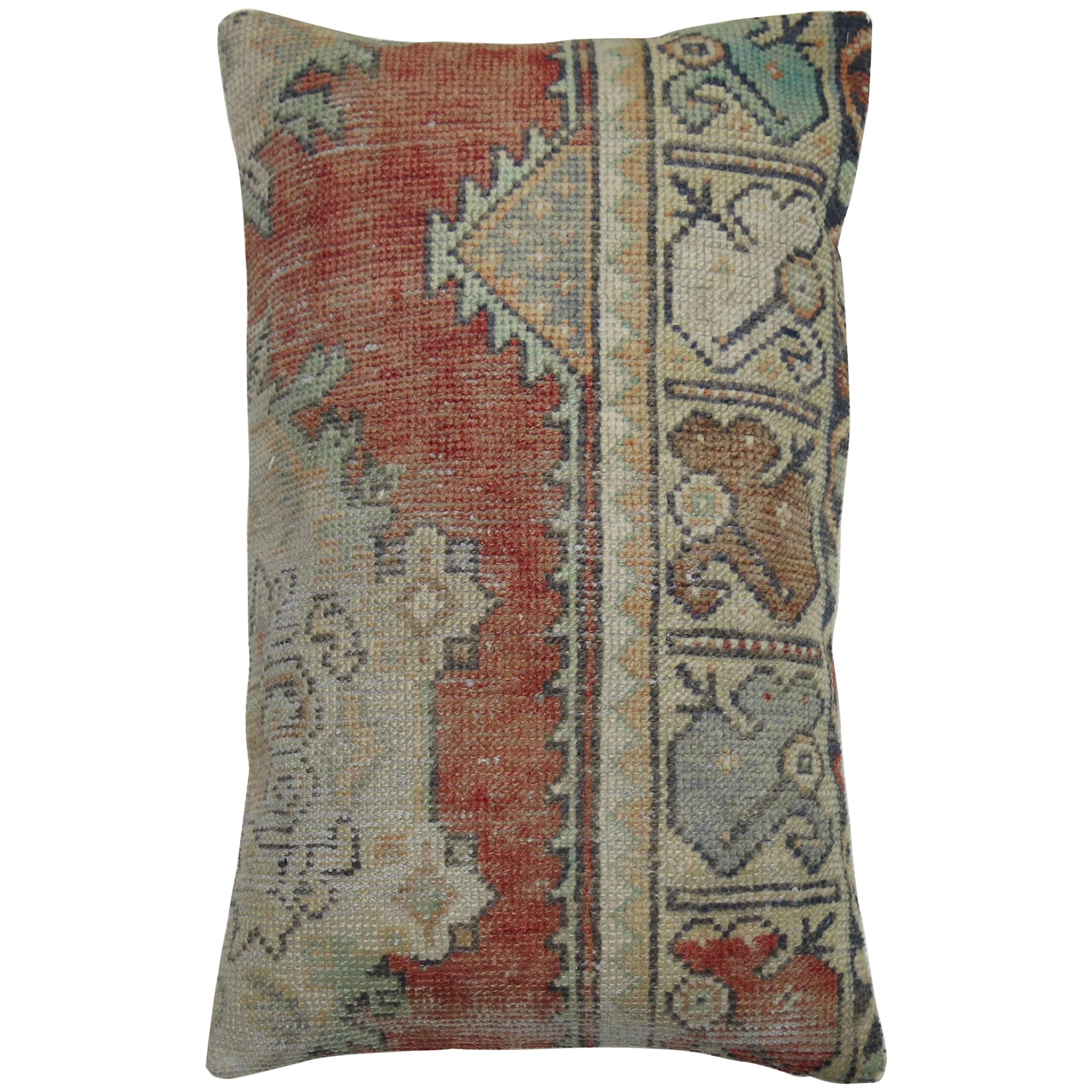 Vintage Oushak Anatolian Large Rug Pillow