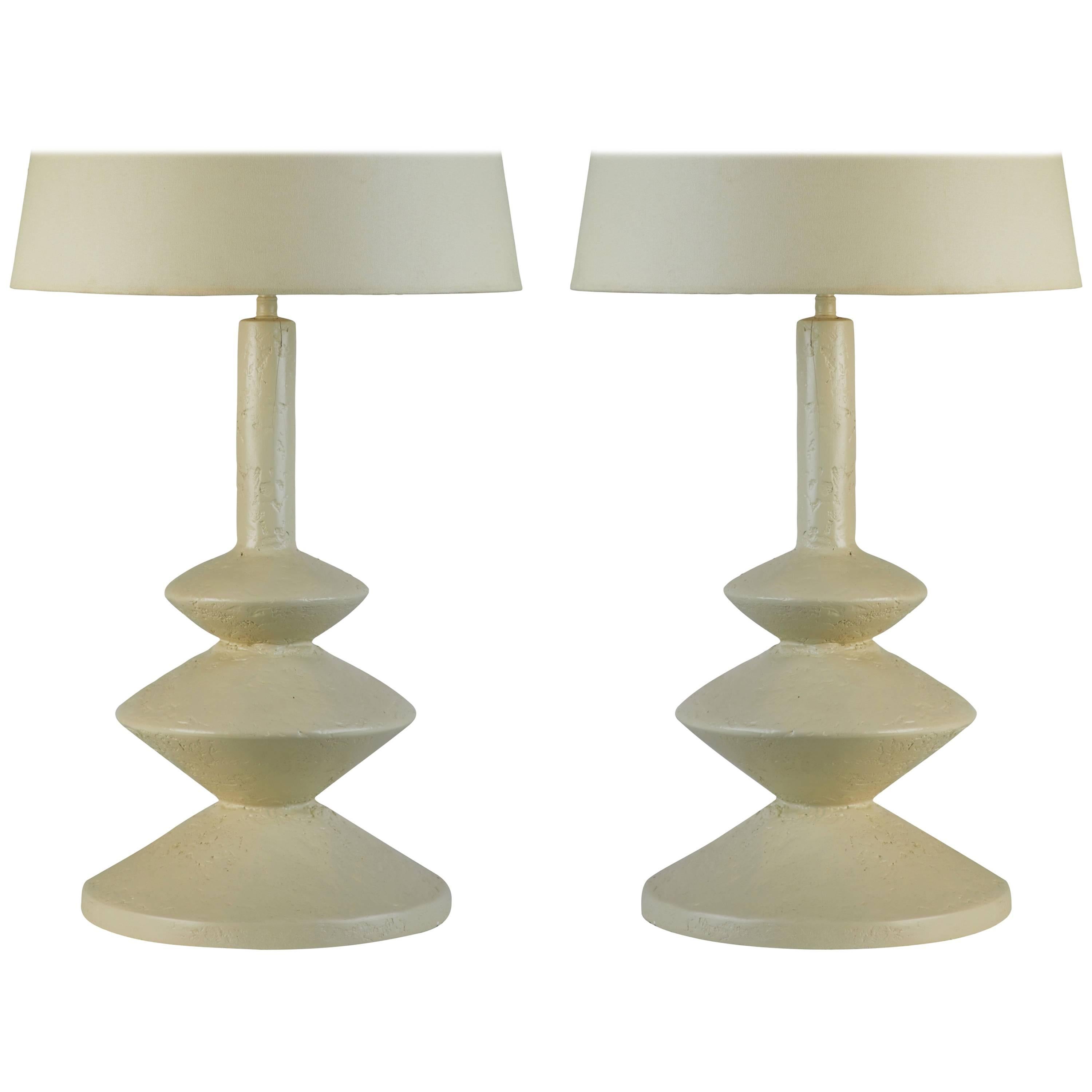 Two Table Lamps after Jean Michel Frank and Giacometti for Sirmos