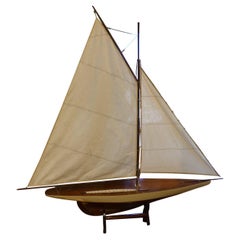 Beautiful Sailboat Wood Model, circa 1960