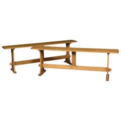 Pair of Oak Benches 2