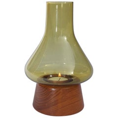 Candleholder, Teak, Glass and Copper by Karl Holmberg 1960s-1970s, Swedish