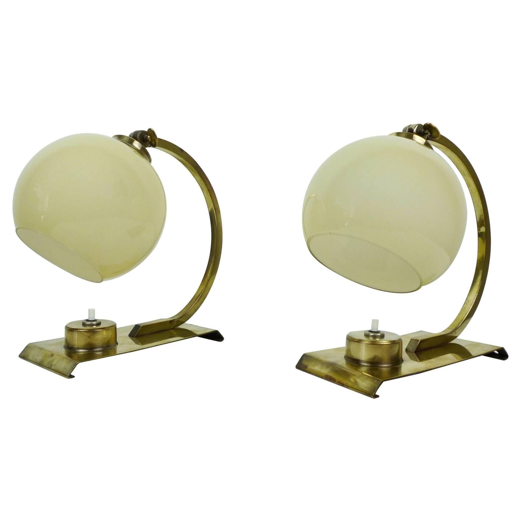 Pair of Art Deco Table Lamps from France, 1930s