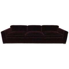 Sofa "Solatium" by Manufacturer B & B Italia in Aluminum and Velvety Fabric