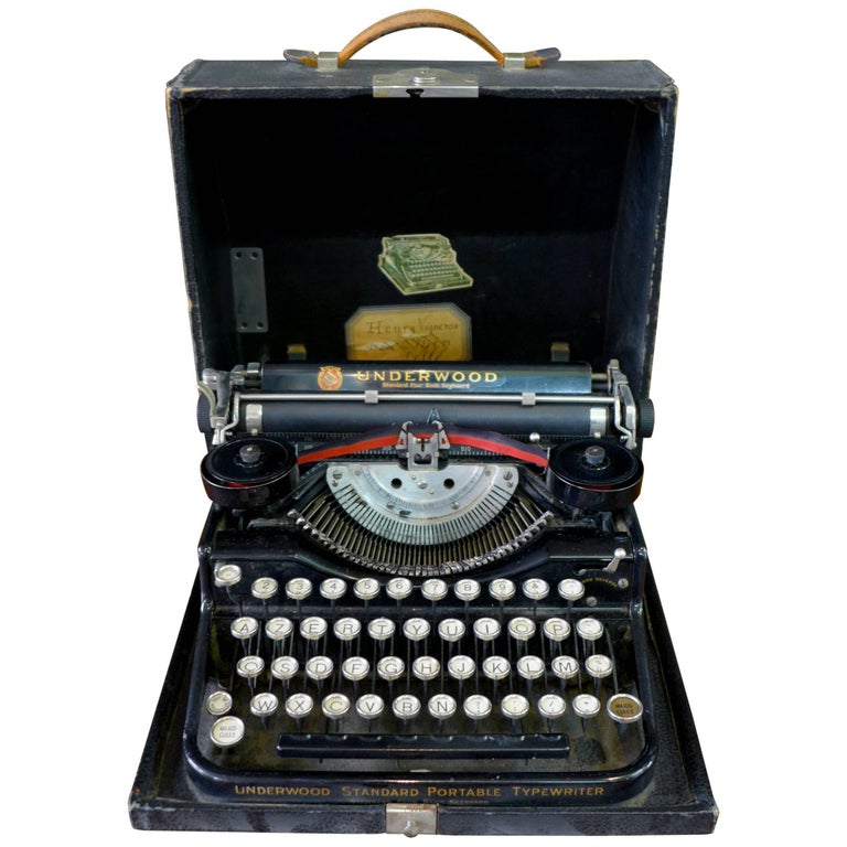 Antique Early Underwood 4 Bank Portable Standard Typewriter at 1stDibs