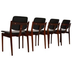 Set of Four Danish Rosewood Dining Chairs by Arne Vodder for Sibast Vintage 3