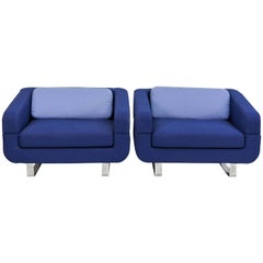 Pair of Italian Estel Dune Lounge Chairs