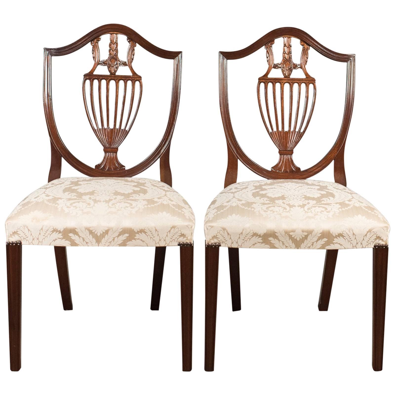 Pair of Side Chairs, Late 20th Century, Harrods After Hepplewhite