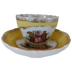 19th Century, Meissen Porcelain Cup and Saucer