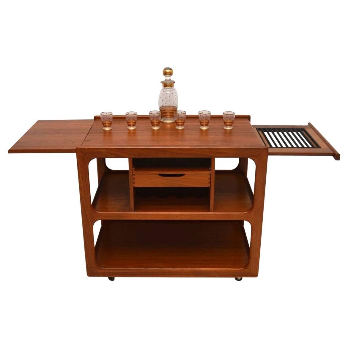 Danish Teak Retro Drinks Trolley Vintage