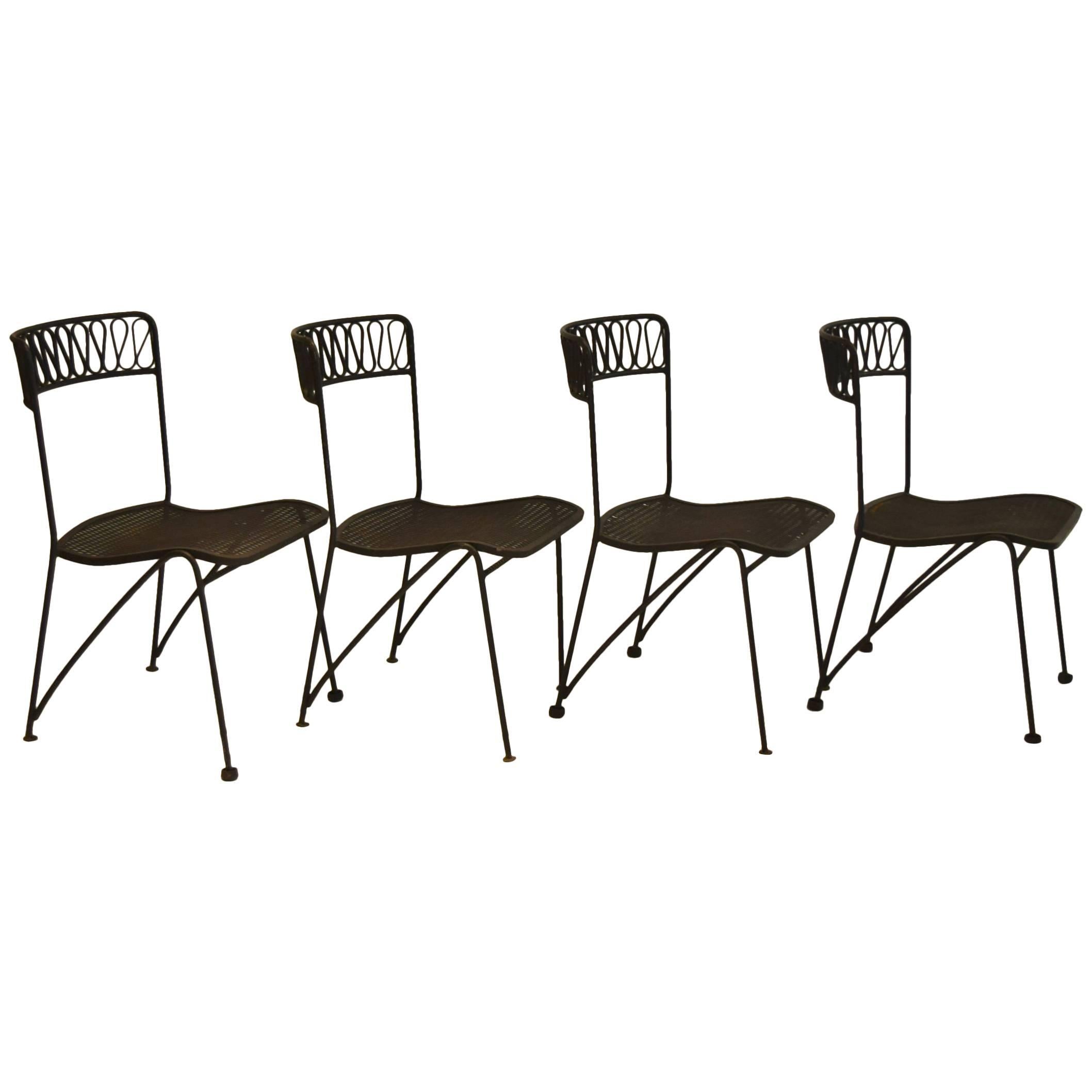 Four Ribbon Series Dining Chairs, Maurizio Tempestini for Salterini, circa 1955