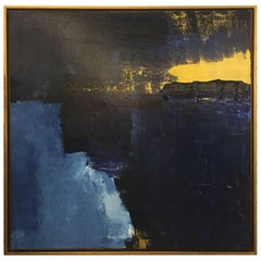 Original Abstract Painting, Framed " Moody Blues" 9