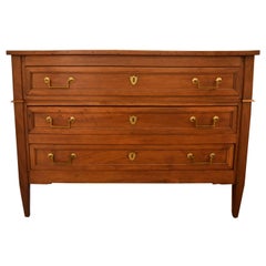 19th Century French Walnut Louis XVI Style Commode