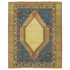 Antique Persian Bakshaish Throw Size Carpet