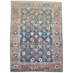 Antique Persian Tabriz Full Pile Carpet