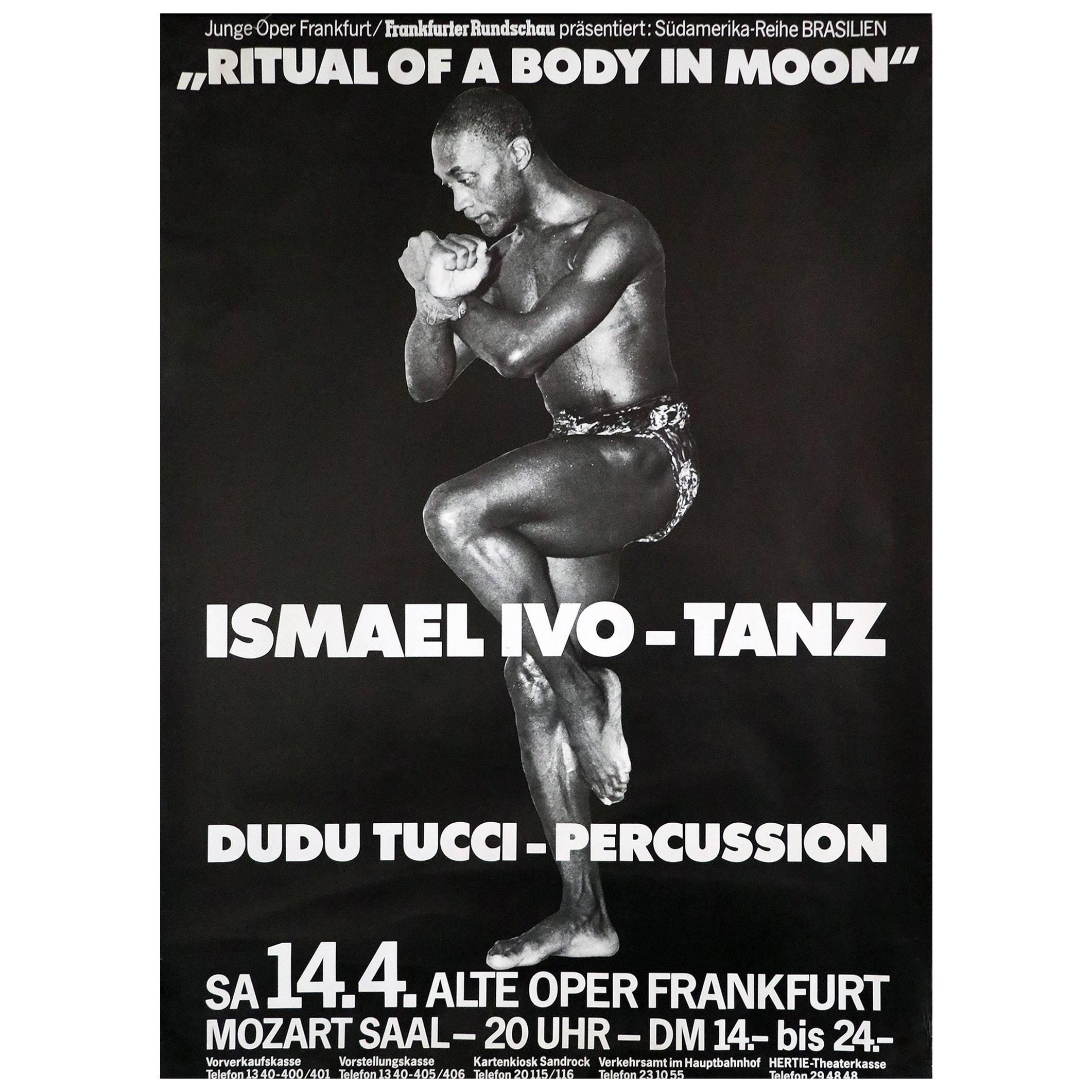 Original Poster "Ismael Ivo, Ritual of a Body in Moon", 1980s For Sale