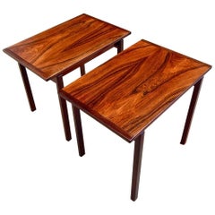 Pair of Swedish Mid-Century Modern Rosewood Side Tables by Tiljstrom, 1960