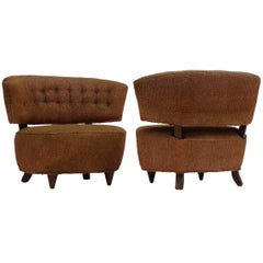 Pair of Gilbert Rohde Slipper Lounge Chairs