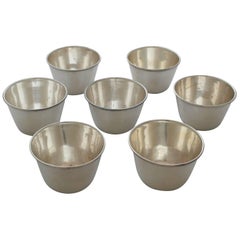 Tane Sterling Silver Set of Seven Modernist Cups