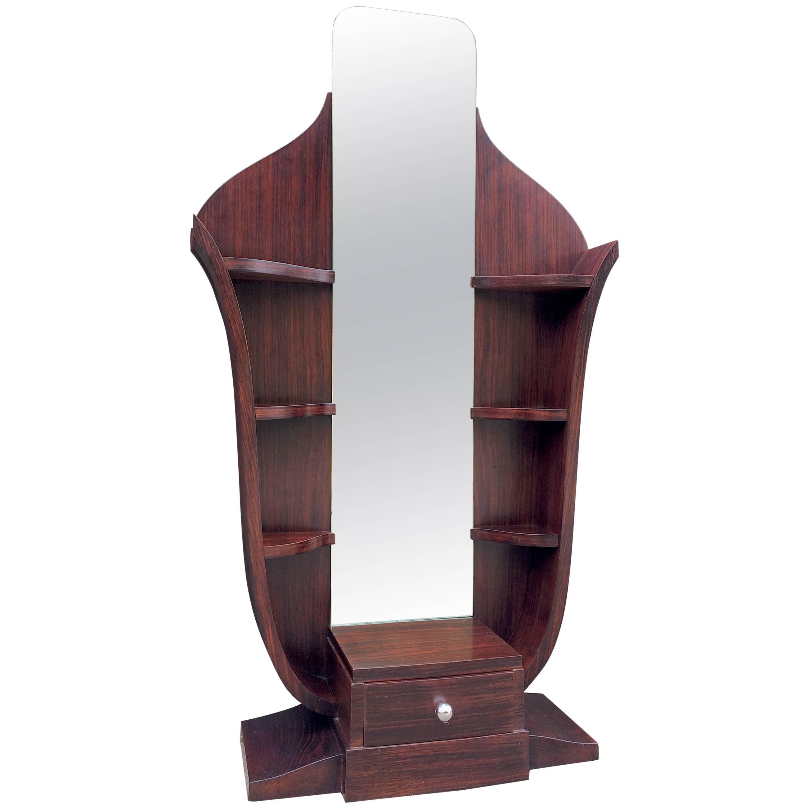 French Art Deco Psyche Mirror Stand For Sale