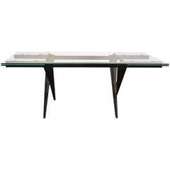Used Modern Maurice Villency Glass Extension Dining Table