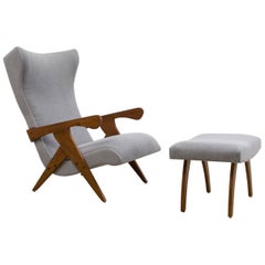 Cuca Armchair and Ottoman Set by Jose Zanine Caldas 12