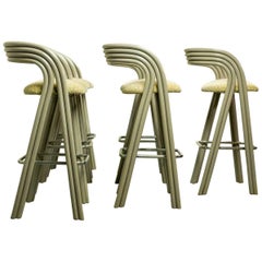 Retro Six Luxurious Dutch Design Barstools by Axel Enthoven for Rohé Holland