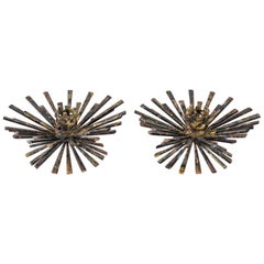 Pair of Vintage Mid-Century Brutalist Candleholders 6