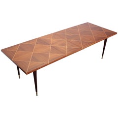Tommi Parzinger Parquetry Dining Table by Charak, 1950s