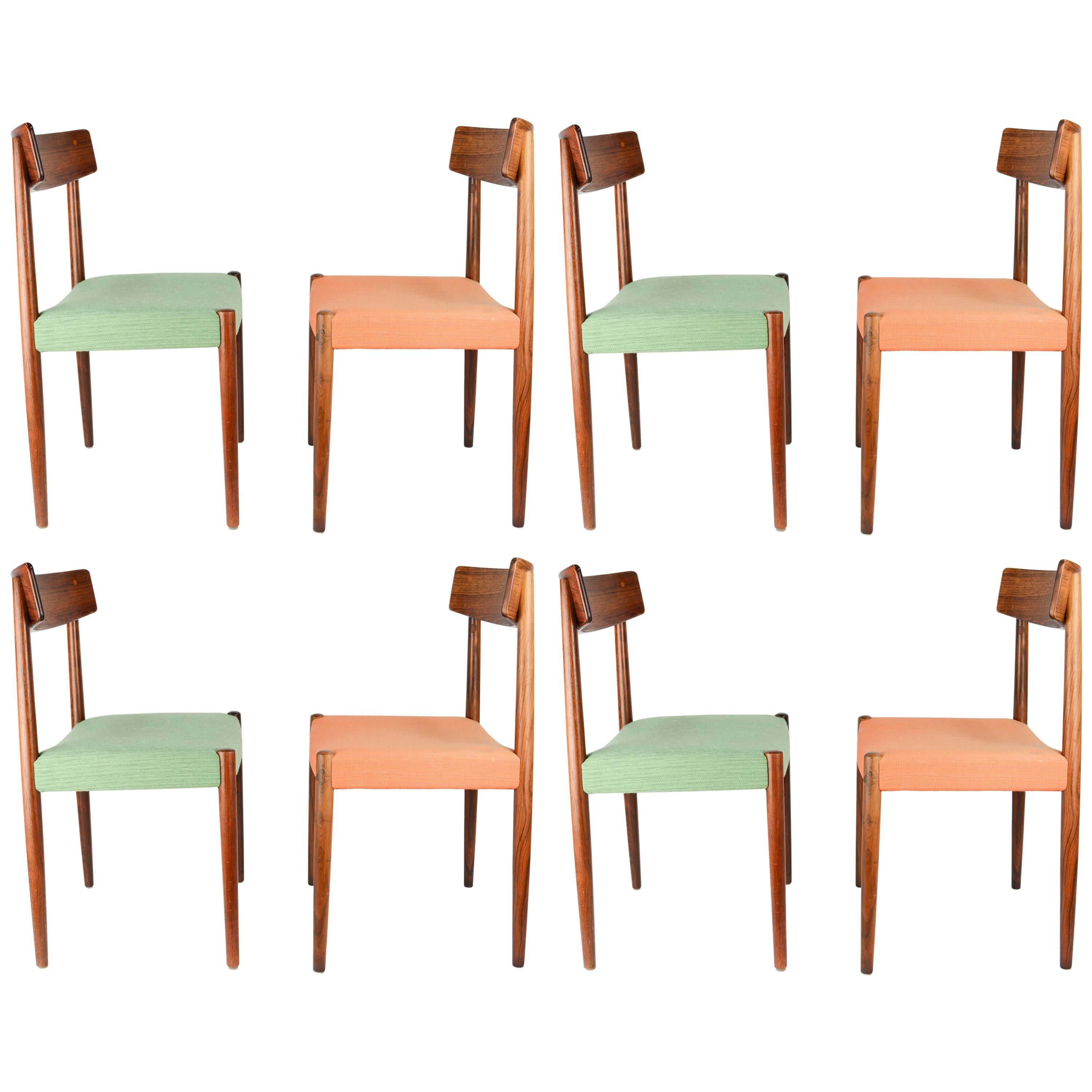 Spectacular Set of Eight Rosewood Chairs by Nils Jonsson for Troeds of Sweden