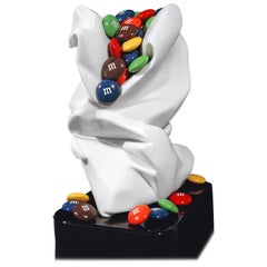 'M & M Bag 1' Stone Sculpture by Robin Antar Marble and Cast Resin