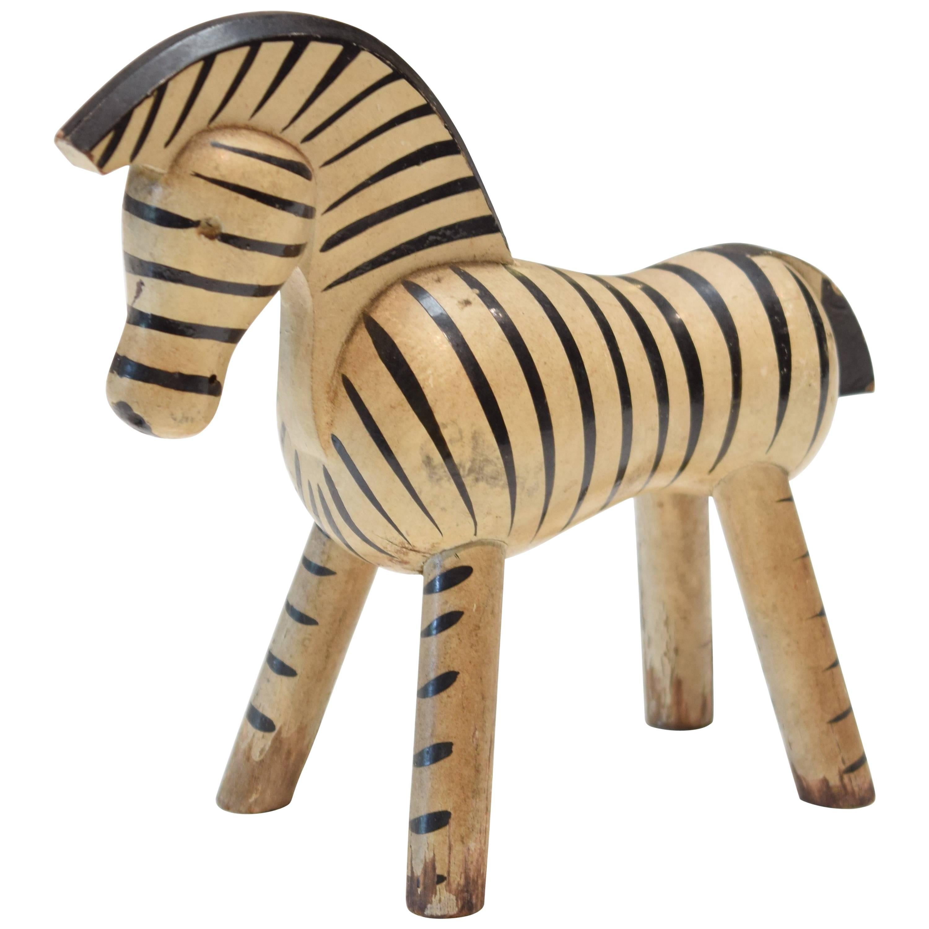 Danish Toy Zebra by Kay Bojesen For Sale