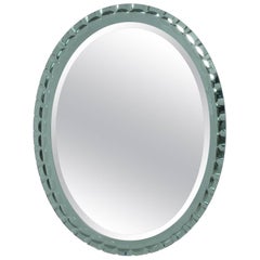 Oval Mirror Attributed to Max Ingrand for Fontana Arte