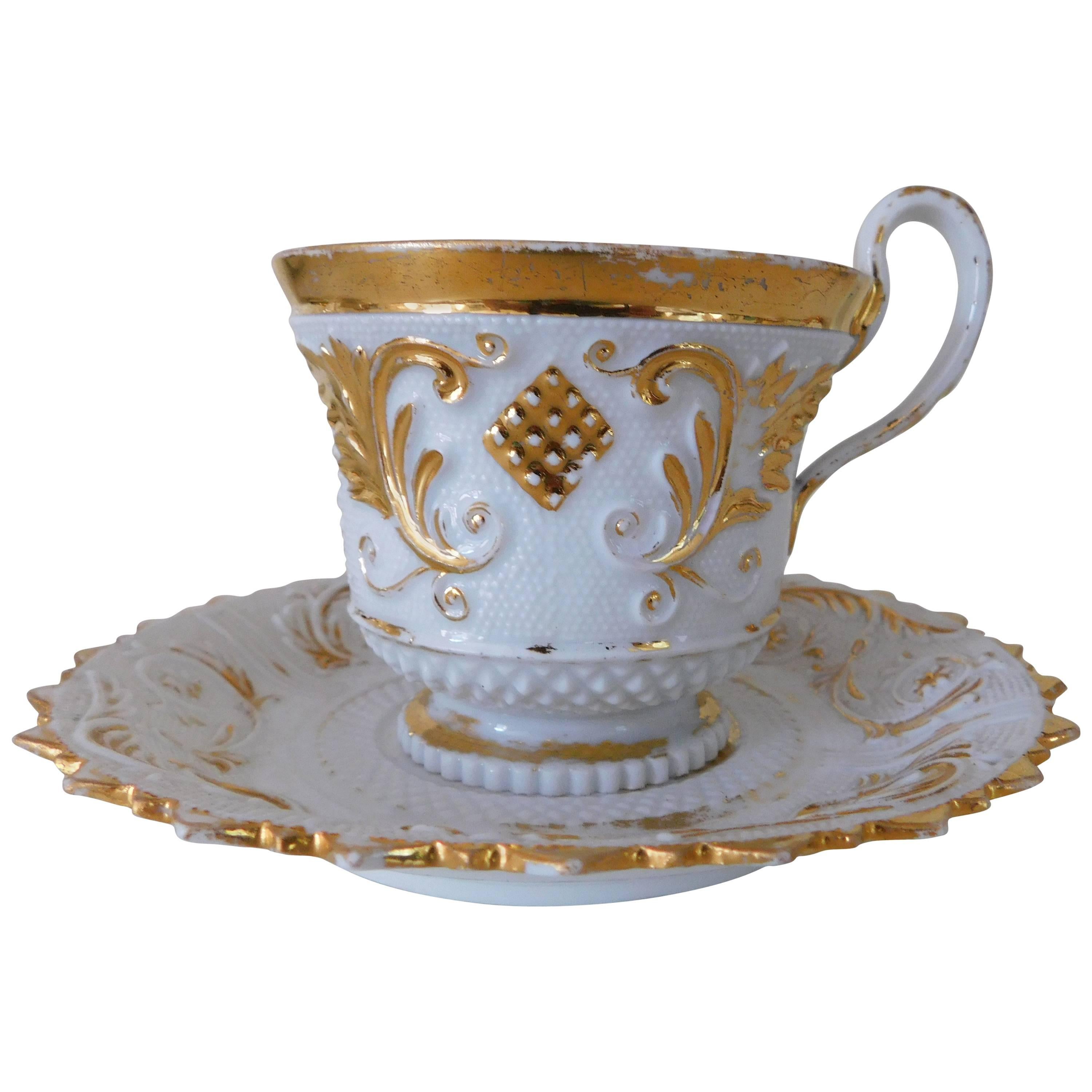 Early 19th Century Meissen Porcelain Cup and Saucer