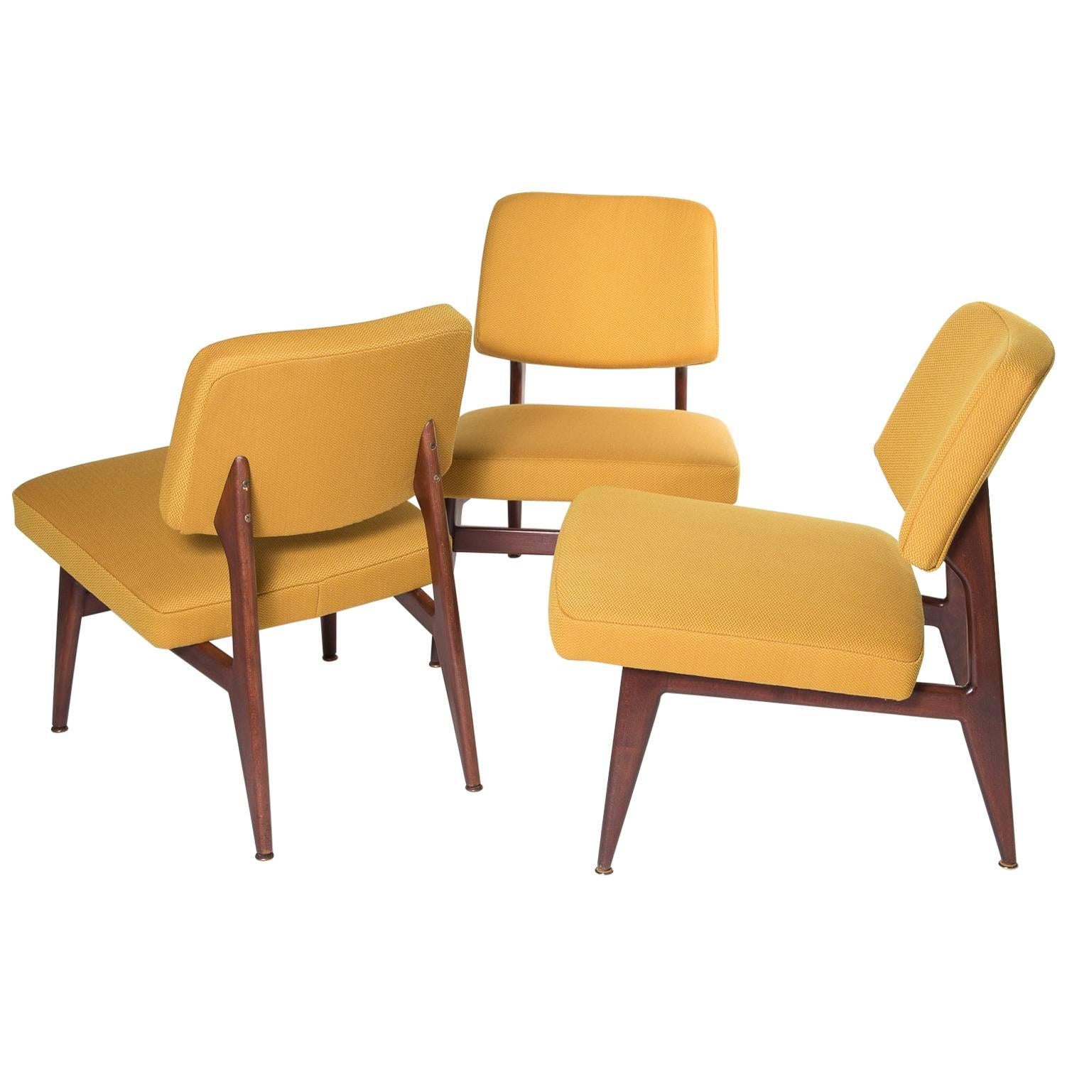 3 Thonet No. 681 Mid-Century Design Chairs Designed 1958 by Eberle, Germany 1965 For Sale