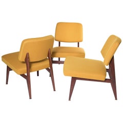 3 Thonet No. 681 Mid-Century Design Chairs Designed 1958 by Eberle, Germany 1965