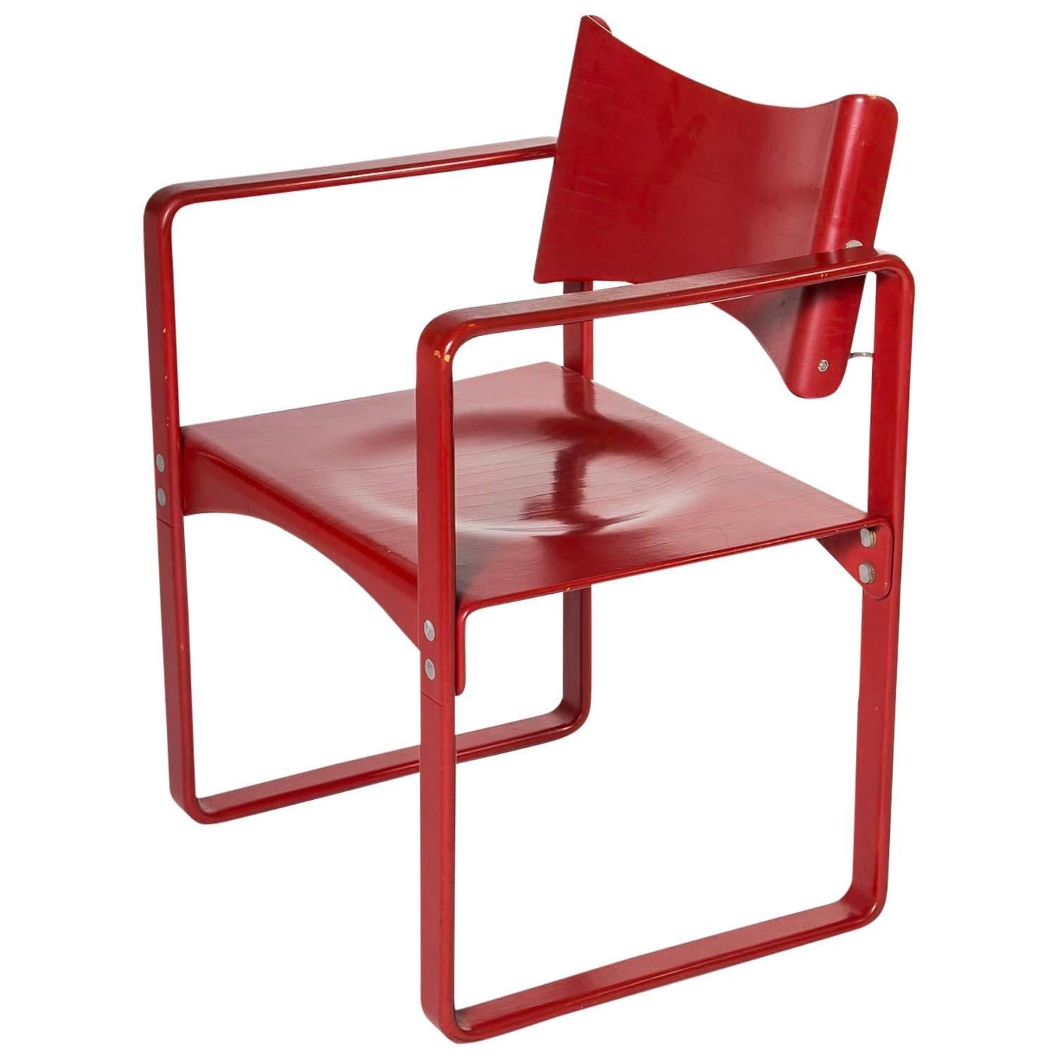 Red Verner Panton No. 271 Dining Chair for Thonet, Germany, circa 1970 For Sale
