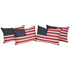 Flag Pillows / Four Vintage 50 Star Flag Pillows