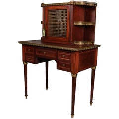 Antique French, Louis XV Mahogany and Ormolu Bonheur de Jour, 19th Century