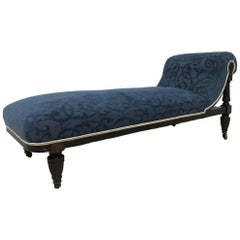 Antique Good Quality Aesthetic Movement Mahogany Chaise Lounge Attributed to Morris & Co