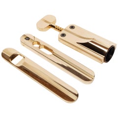 Sleek early 1980s Italian Gold Bar Set