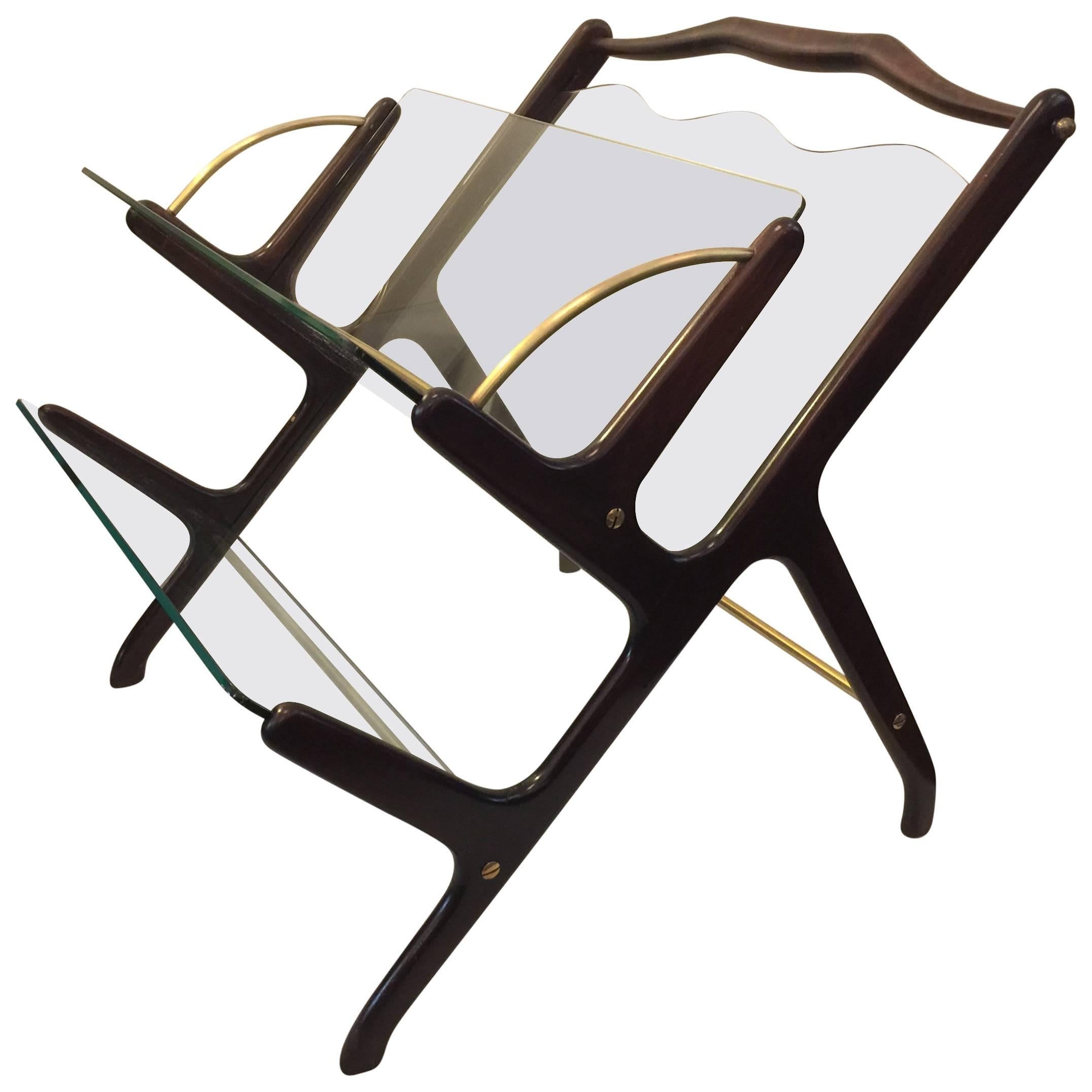 Italian, 1950s Lacca Style Magazine Rack