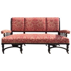 Bruce Talbert, attri Aesthetic Movement Ebonized and Parcel-Gilt Settee