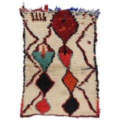 Vintage Berber Moroccan Azilal Rug with Bohemian Tribal Style