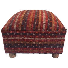 ON SALE NOW! Vintage Madeline Weinrib Moroccan Tribal Kilim Ottoman -