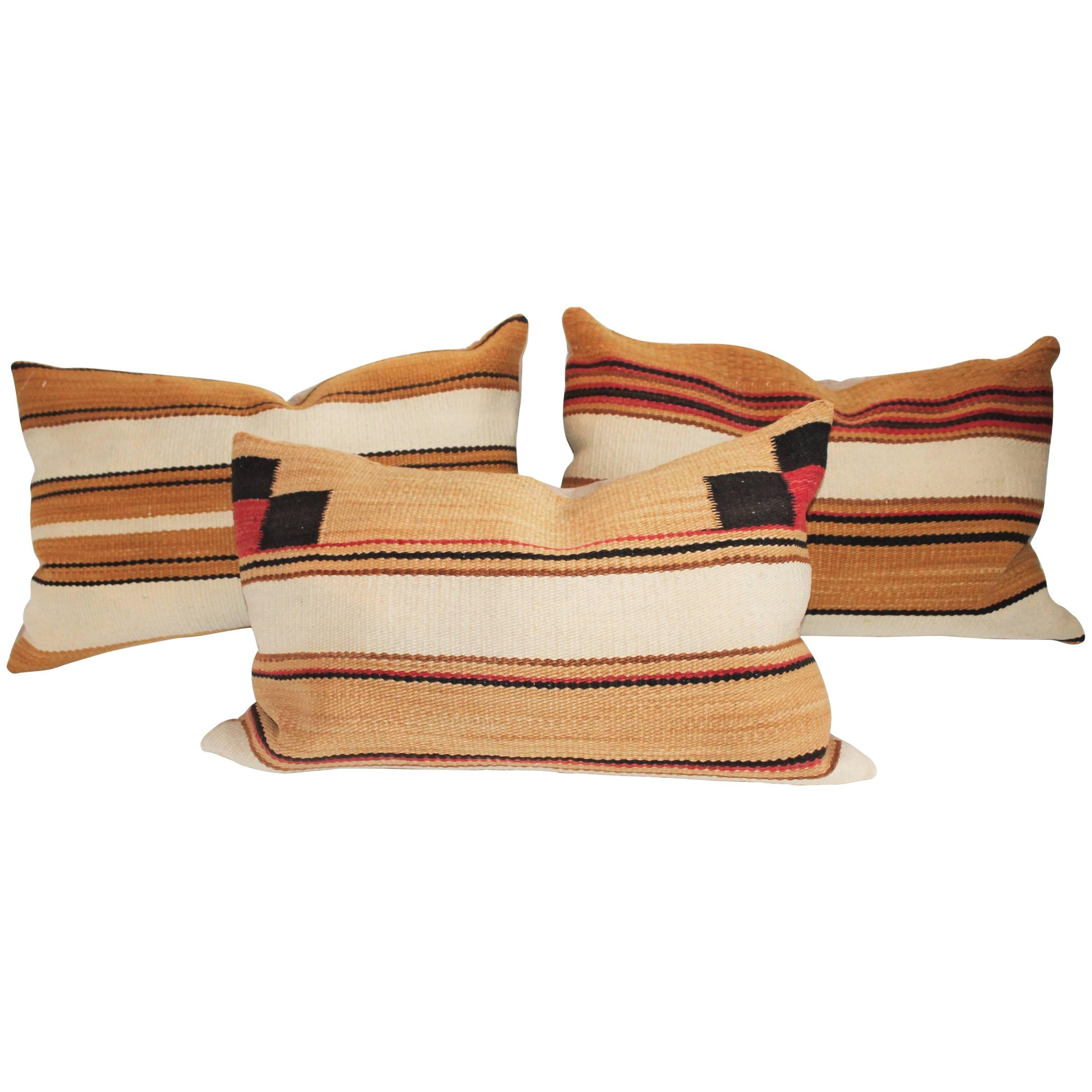 Navajo Indian Weaving Pillows / Collection of Three