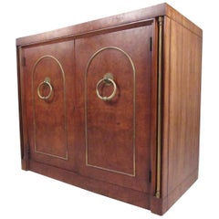 Mid-Century Modern Mastercraft Style Burl Wood Cabinet